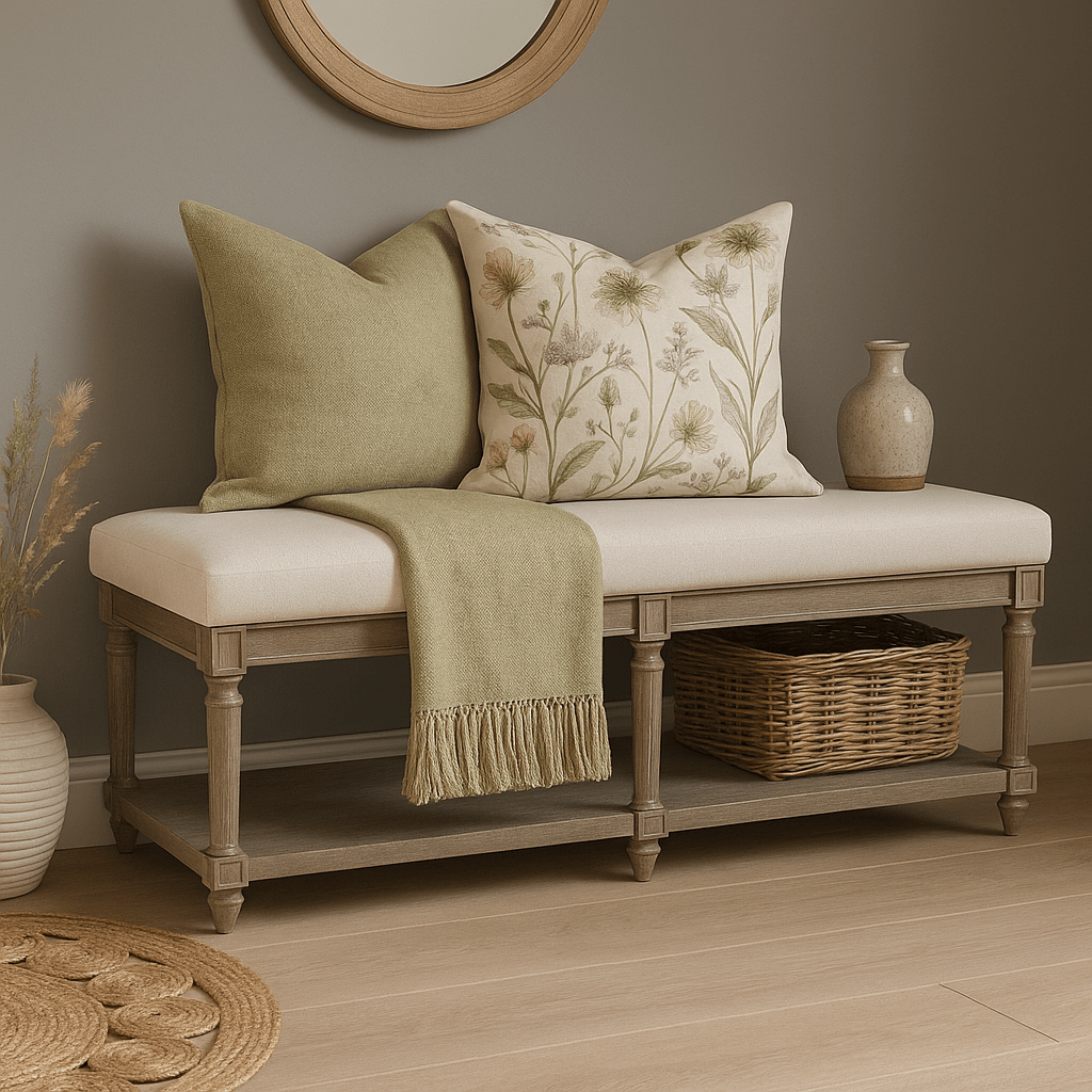simply Hazel x Voyage Maison Voyage Maison Furniture X simply Hazel Custom Matilda Bench — Natural / Stone | Voyage Maison
