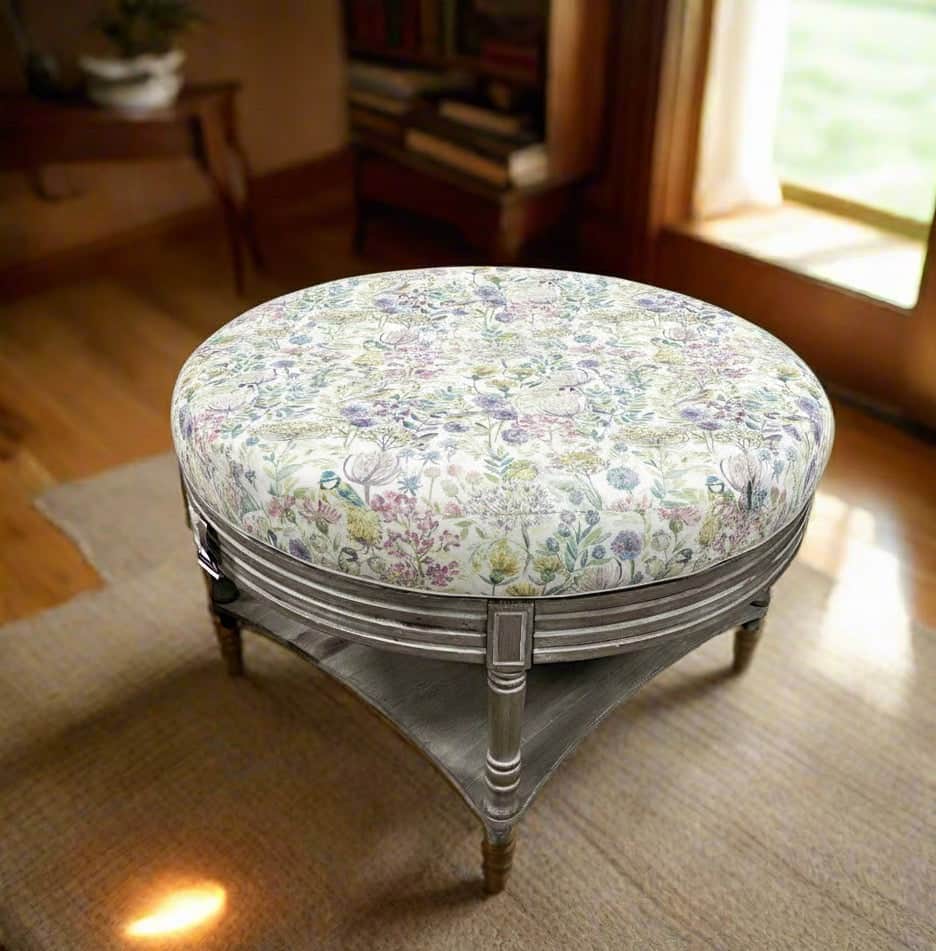 simply Hazel x Voyage Maison Voyage Maison Furniture X simply Hazel Custom MAURICE OTTOMAN TABLE WITH MORNING CHORUS CREAM by Voyage Maison (Custom Upholstered by simply Hazel)