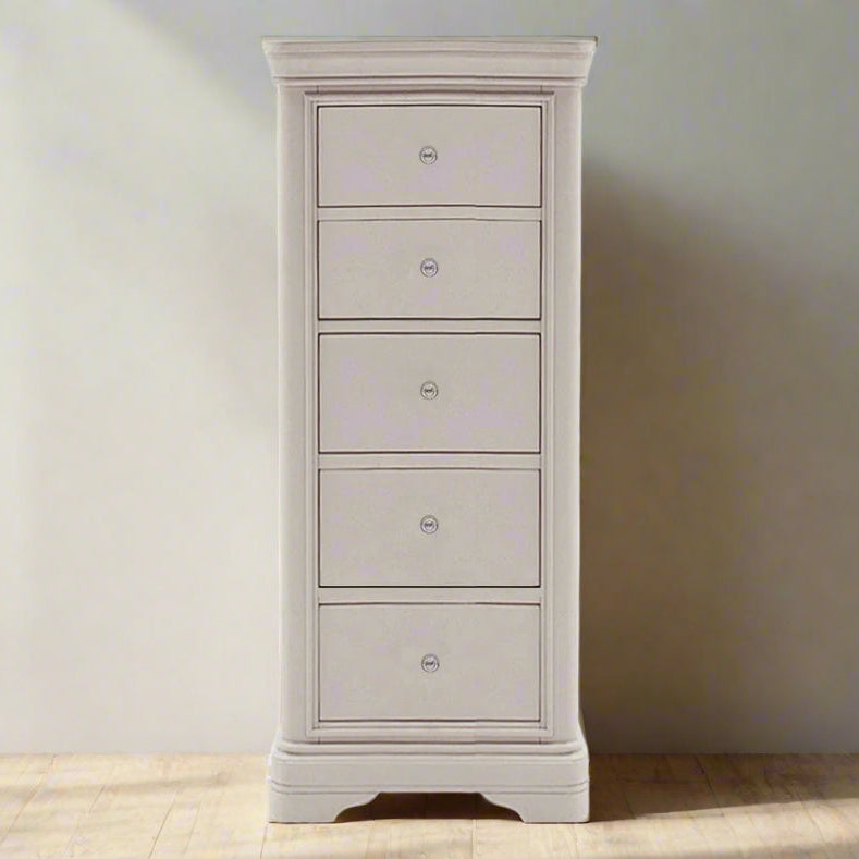 Vida Bedroom Vanities Taupe Mabel Tall Chest - 5 Drawer