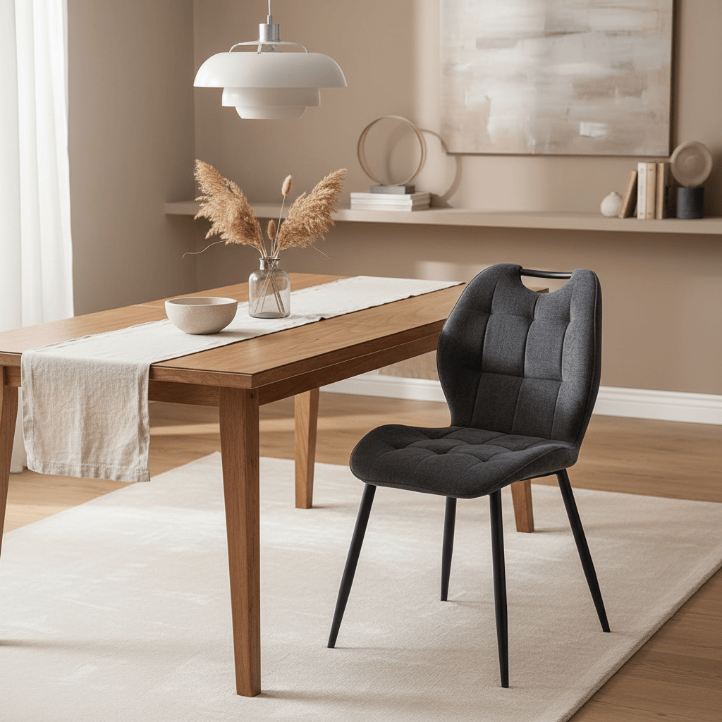 Vida Living Dining Chair Charcoal ALVA DINING CHAIR by VIDA Living