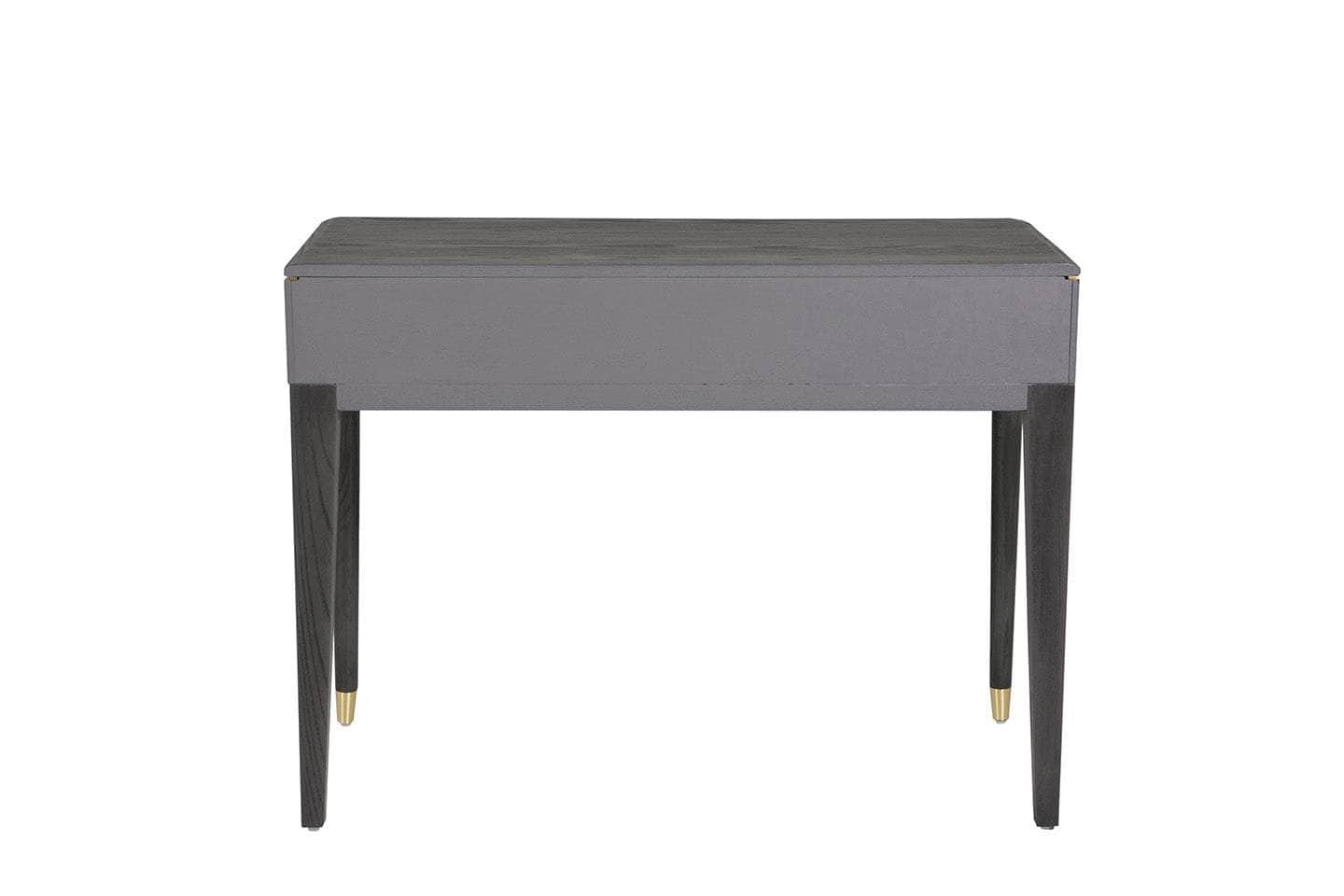 Vida Living Dressing Table DILETTA 2 DRAWER DRESSING TABLE Ebony | Ash Wood & Brushed Brass by Vida Living