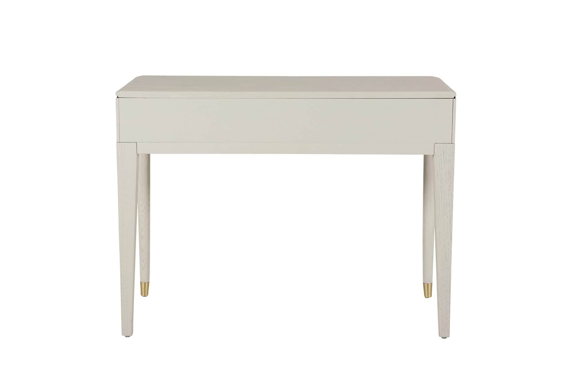 Vida Living Dressing Table DILETTA 2 DRAWER DRESSING TABLE Stone | Ash Wood & Brass by Vida Living