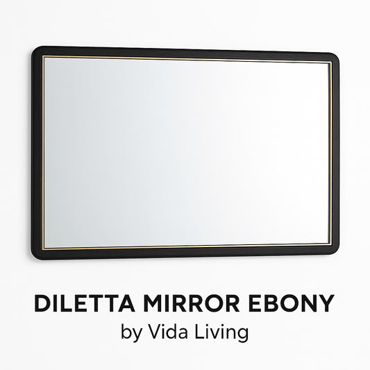Vida Living Mirror DILETTA MIRROR Ebony | Ash Frame by Vida Living