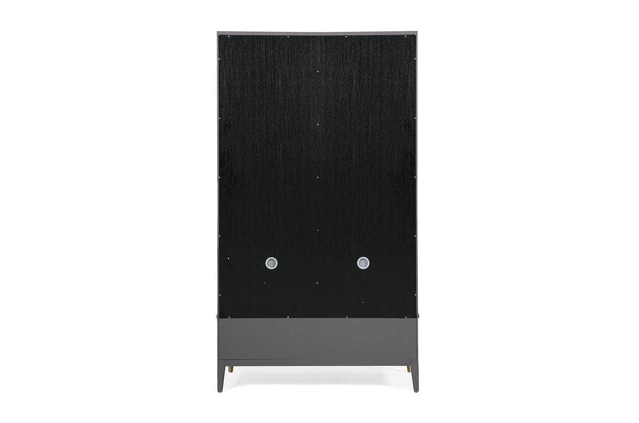 Vida Living Wardrobe DILETTA 2 DOOR WARDROBE Ebony | Ash Wood Veneer by Vida Living