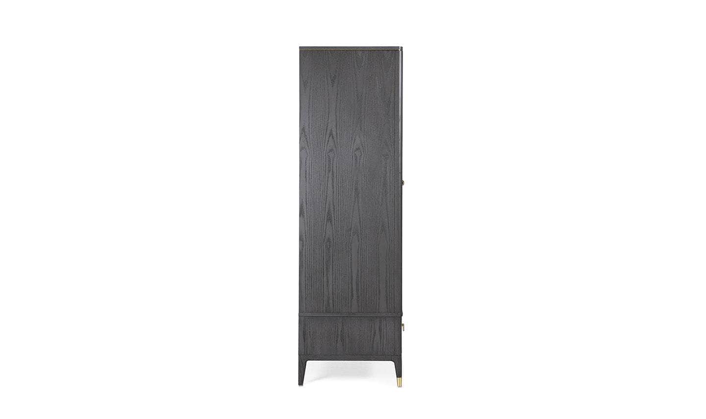 Vida Living Wardrobe DILETTA 2 DOOR WARDROBE Ebony | Ash Wood Veneer by Vida Living