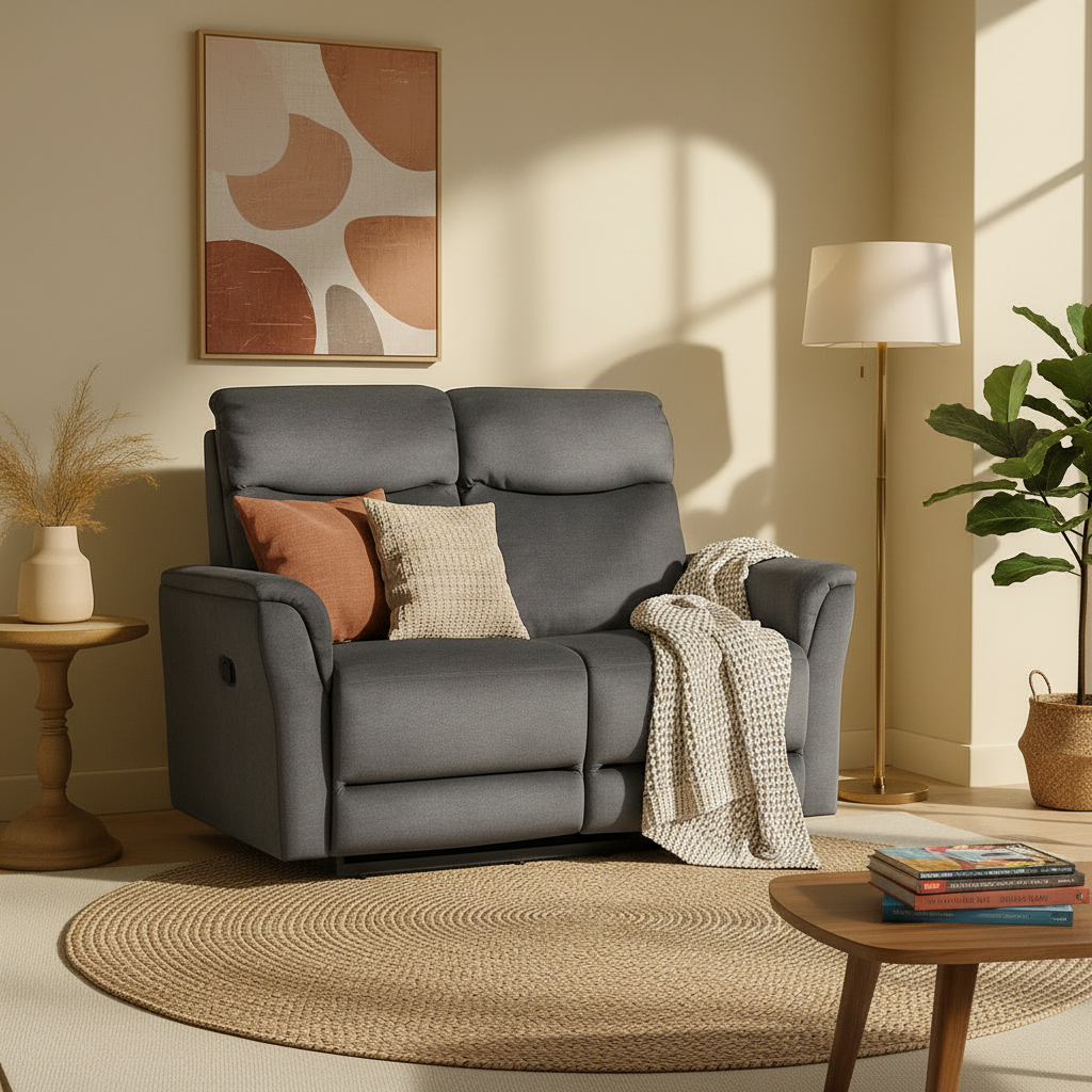 Vida Sofa Mortimer 2-Seater Electric Recliner – Graphite (EX SHOP DISPLAY ONLY)