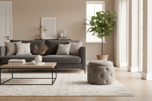 Vida Sofa NICOLETTE FOOTSTOOL - PEWTER by Vida