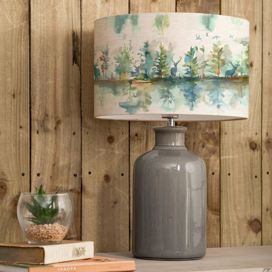 Voyage Maison Grey ELSPETH & WILDERNESS TOPAZ EVA COMPLETE TABLE LAMP BUNDLE (3 base colours to choose from)