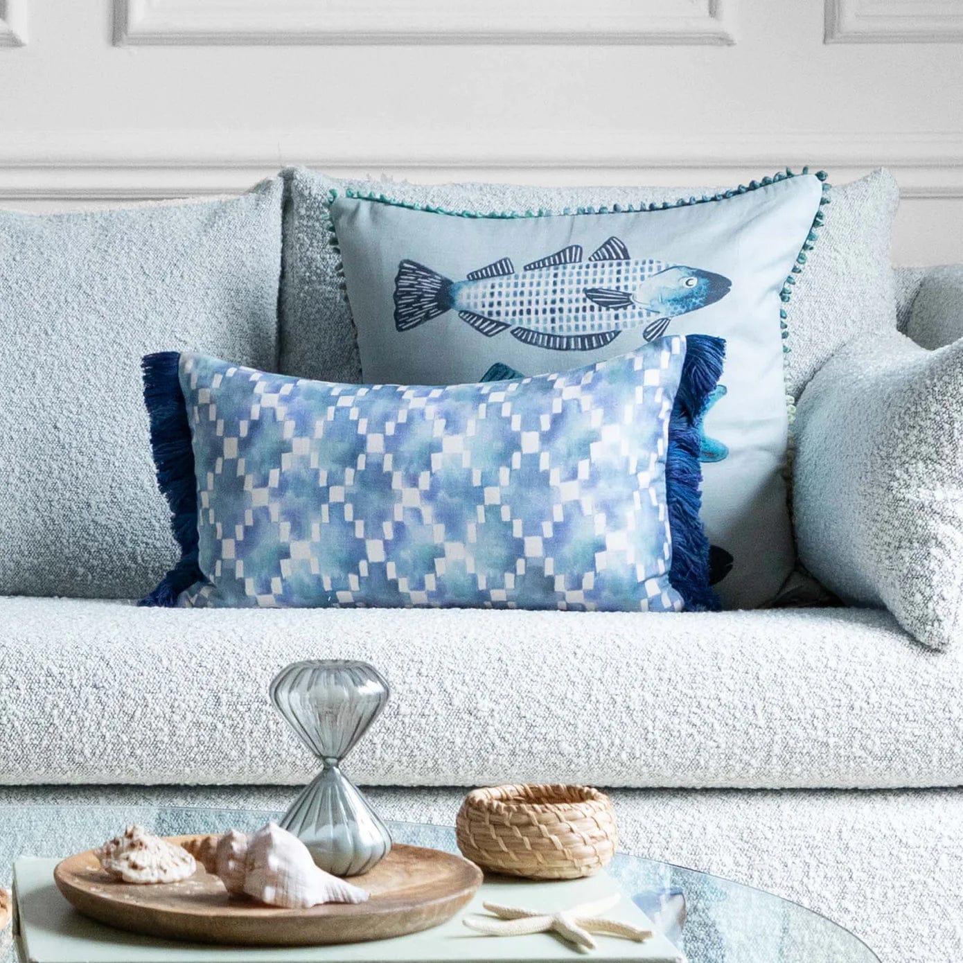 Voyage Maison Interior Design Range Glenaire Cobalt Cushion - 50x30cm