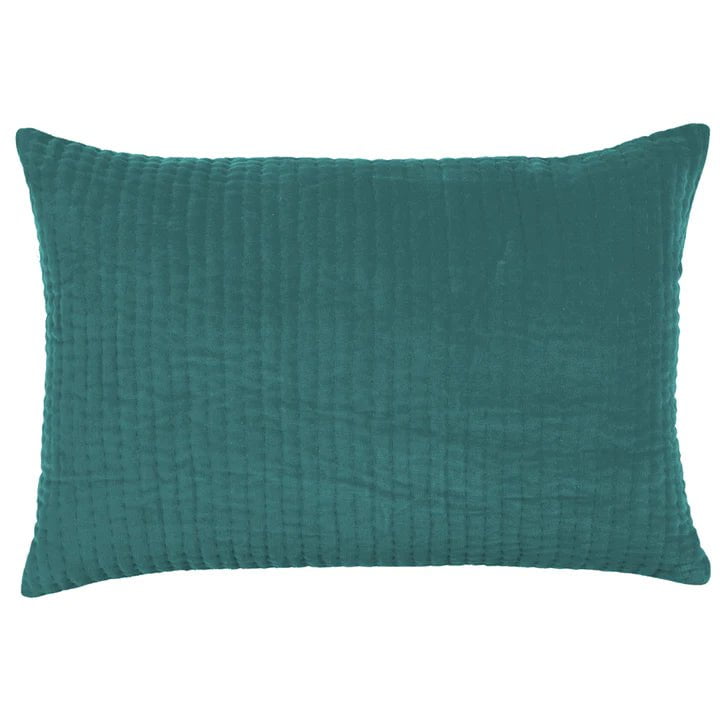 Voyage Maison Interior Design Range Haze Embroidered Feather Cushion Ocean - 40x60cm