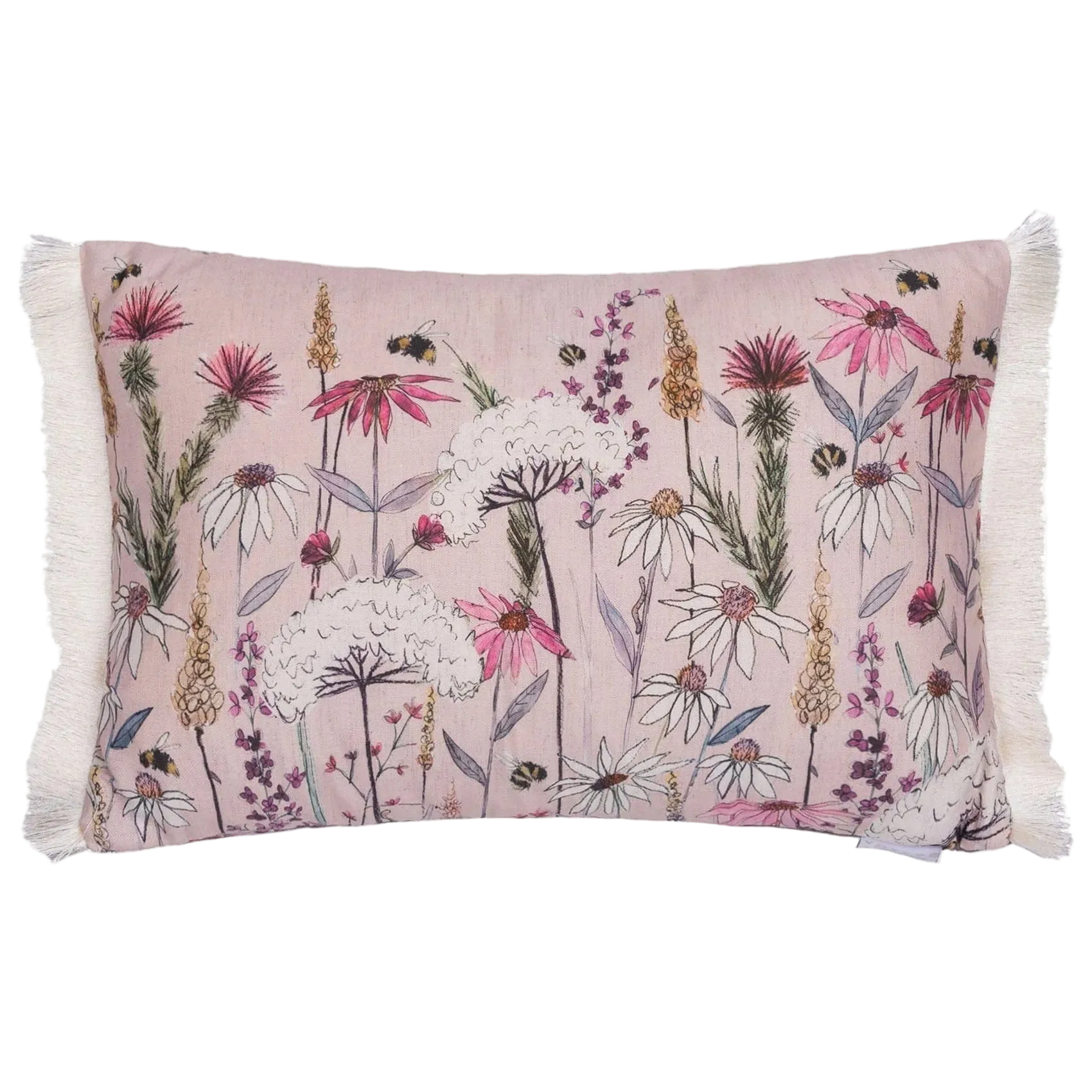 Voyage Maison Interior Design Range HERMIONE PRINTED FEATHER CUSHION BLUSH
