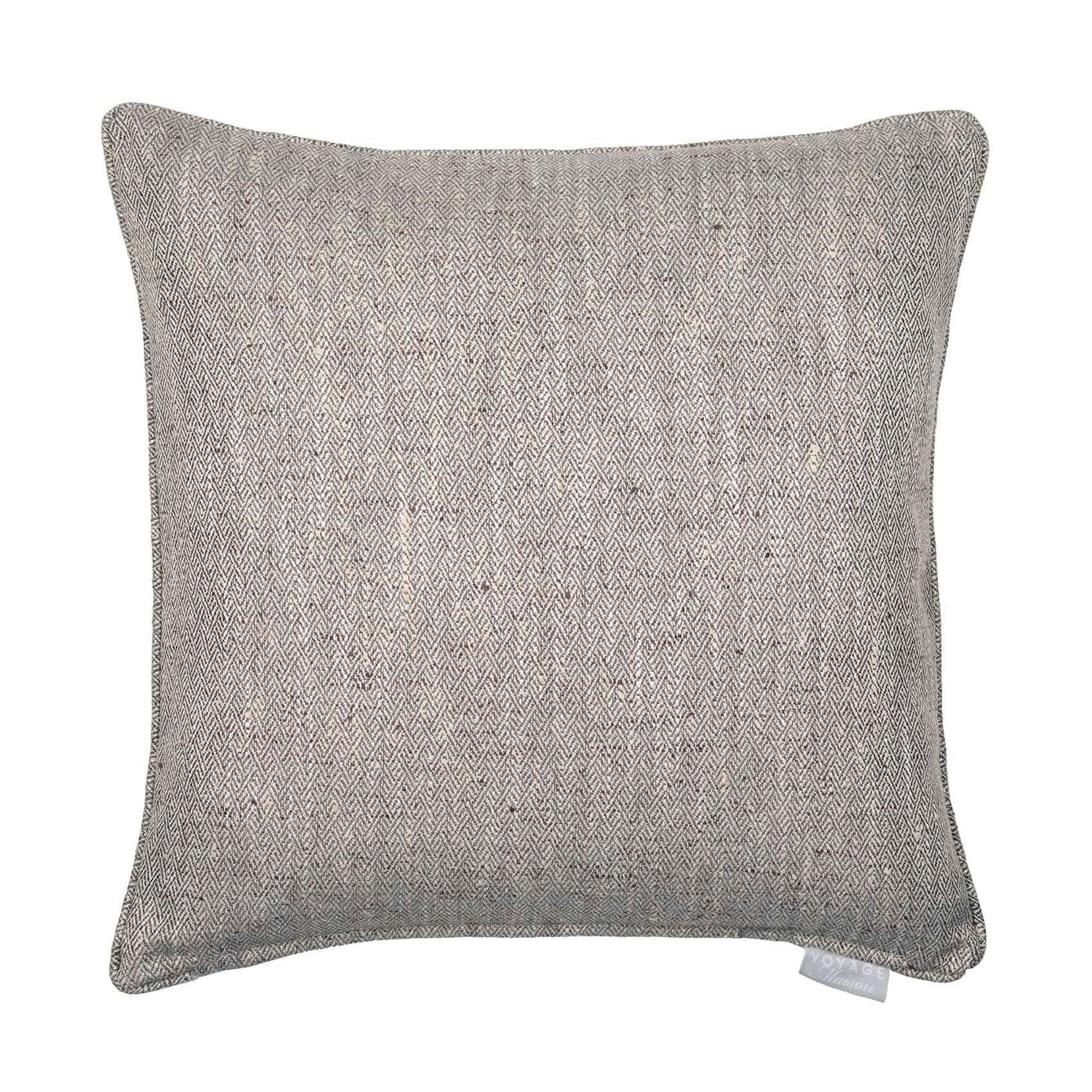 Voyage Maison Interior Design Range Jedburgh Mushroom Woven Herringbone Cushion - 50x50cm