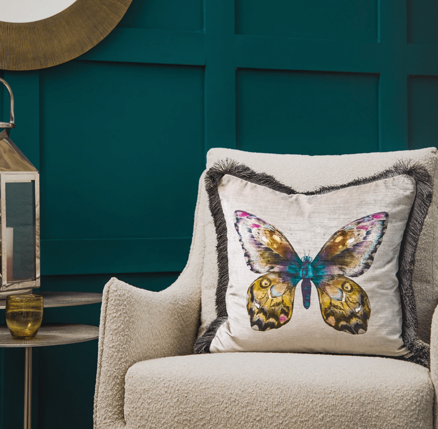 Voyage Maison Interior Design Range Lenore Silver - Cushion - 50x50cm