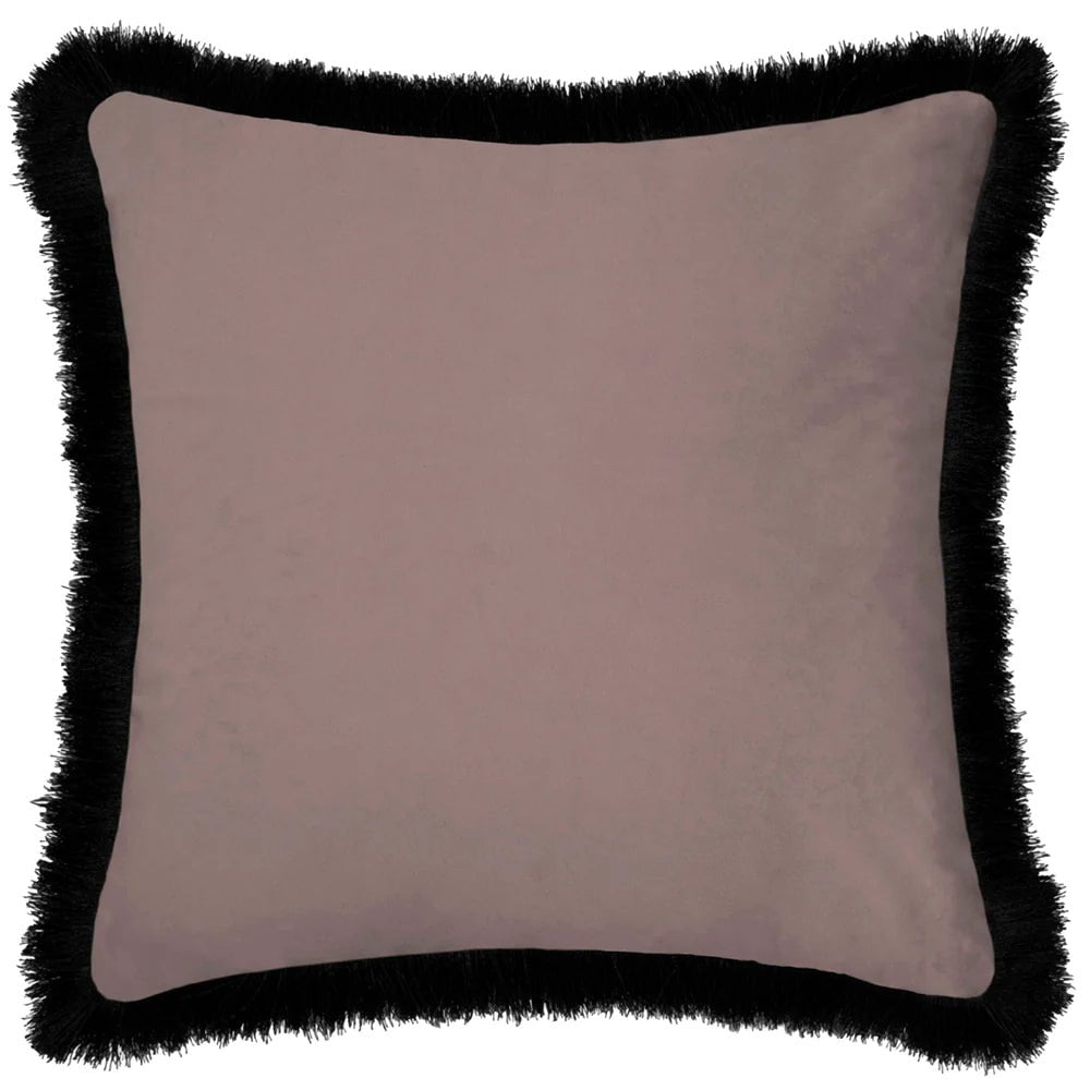 Voyage Maison Interior Design Range Loreto Fringed Heather Velvet Cushion - 50x50cm