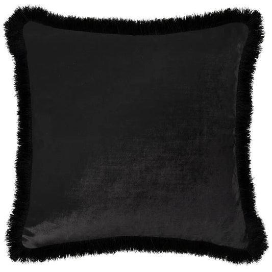 Voyage Maison Interior Design Range Loreto Fringed Heather Velvet Cushion - 50x50cm