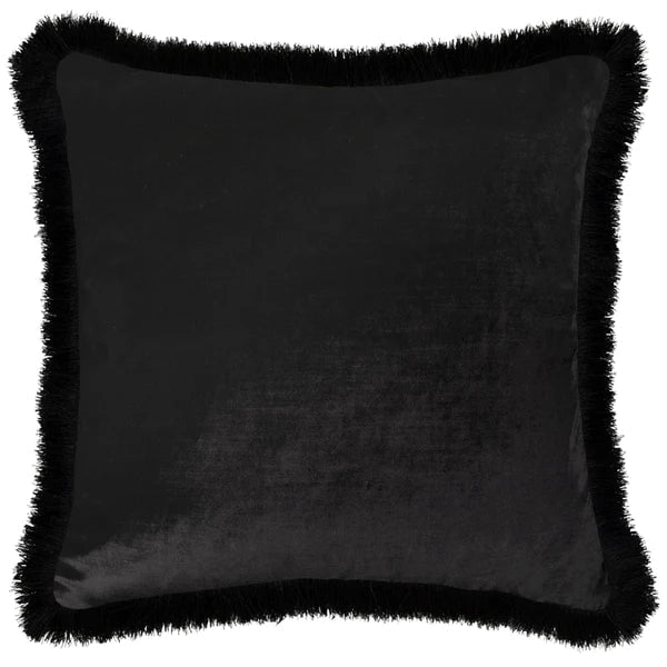 Voyage Maison Interior Design Range Loreto Fringed Heather Velvet Cushion - 50x50cm
