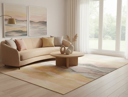 Voyage Maison (Riva Home) Designer Rugs Arizona Printed Wool Rug Yellow by Voyage Maison