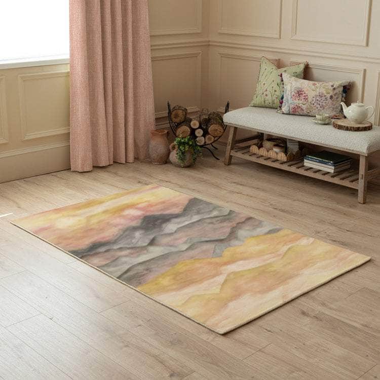 Voyage Maison (Riva Home) Designer Rugs Arizona Printed Wool Rug Yellow by Voyage Maison
