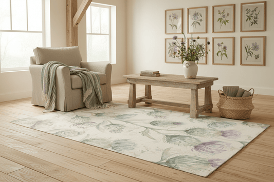 Voyage Maison (Riva Home) Designer Rugs THISTLE GLEN PRINTED WOOL RUG – GREEN by Voyage Maison