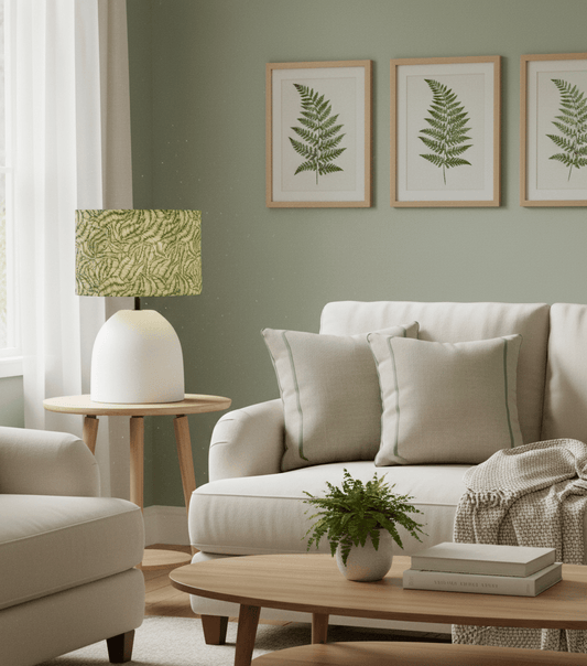 Voyage Maison (Riva Home) MUSA EVA HAND ROLLED SHADE & LARISSA BASE | KIWI | ECRU | COMPLETE CERAMIC TABLE LAMP by Voyage Maison