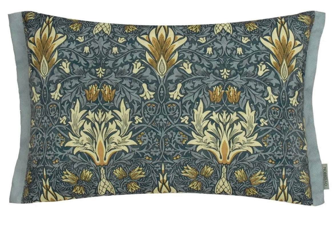 Voyage Maison (Riva Home) Outdoor Designer Cushions Indigo/Stone SNAKESHEAD PRINTED INDOOR CUSHION – BERRY/NATURAL & INDIGO/STONE by Morris & Co.