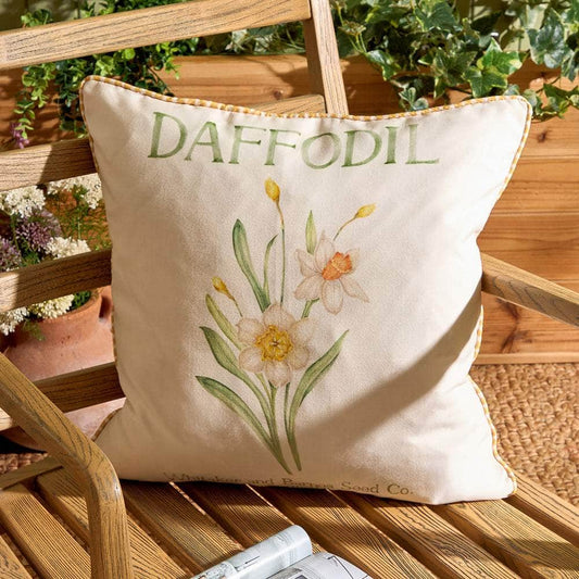 Voyage Maison (Riva Home) Outdoor Designer Cushions Voyage Maison Daffodil Printed Outdoor Cushion Yellow