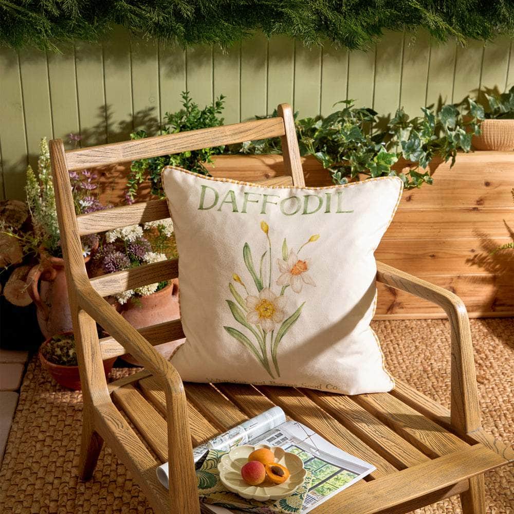 Voyage Maison (Riva Home) Outdoor Designer Cushions Voyage Maison Daffodil Printed Outdoor Cushion Yellow