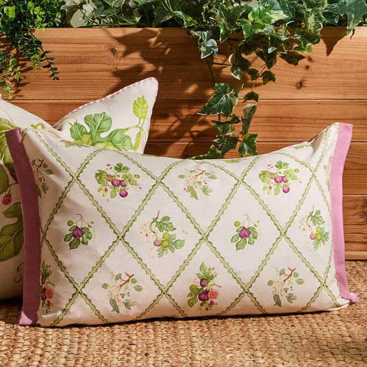 Voyage Maison (Riva Home) Outdoor Designer Cushions Voyage Maison Fig Trellis Printed Outdoor Cushion Purple