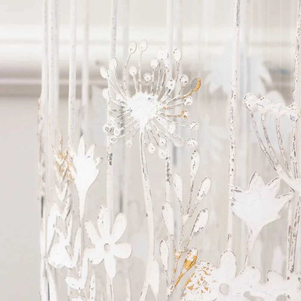 Voyage Maison (Riva Home) Voyage Maison Artwork Voyage Maison Fleur Et Faune Metal Floral Lantern White