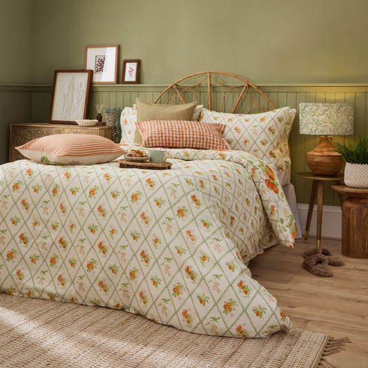 Voyage Maison (Riva Home) Voyage Maison Bedspread Kingsize Duvet set Voyage Maison Peach Harvest Printed Duvet Cover Set