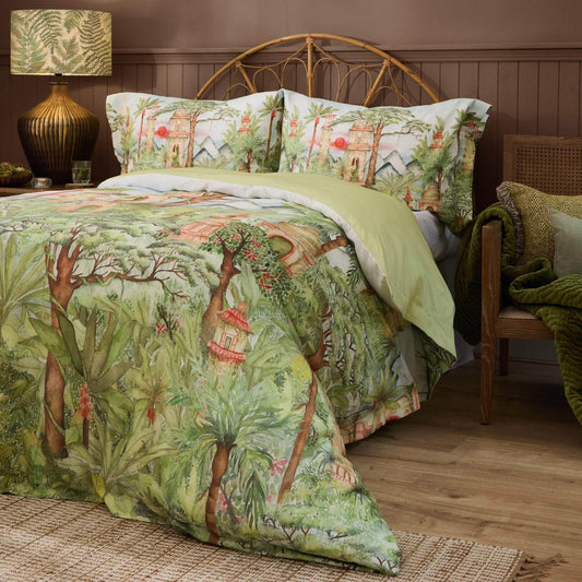 Voyage Maison (Riva Home) Voyage Maison Bedspread SuperKing Duvet set Voyage Maison Eden Ruins Printed Duvet Cover Set Green