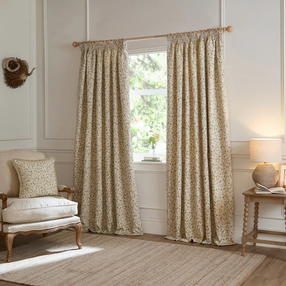 Voyage Maison (Riva Home) Voyage Maison Curtains 168 x 229cm / Lichen CERVINO PENCIL PLEAT CURTAINS by Voyage Maison