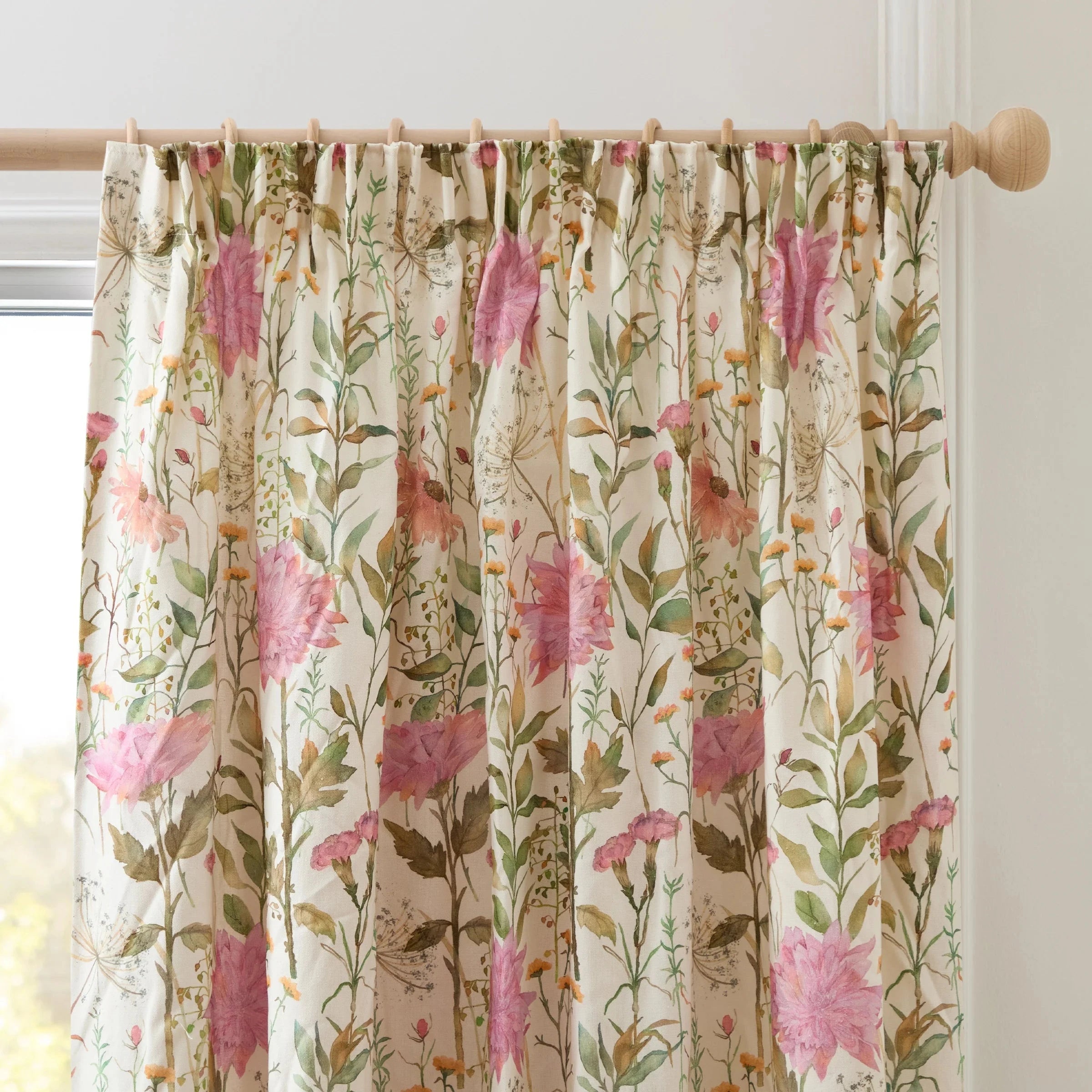 Voyage Maison (Riva Home) Voyage Maison Curtains Delamere Printed Pencil Pleat Curtains Blossom by Voyage Maison