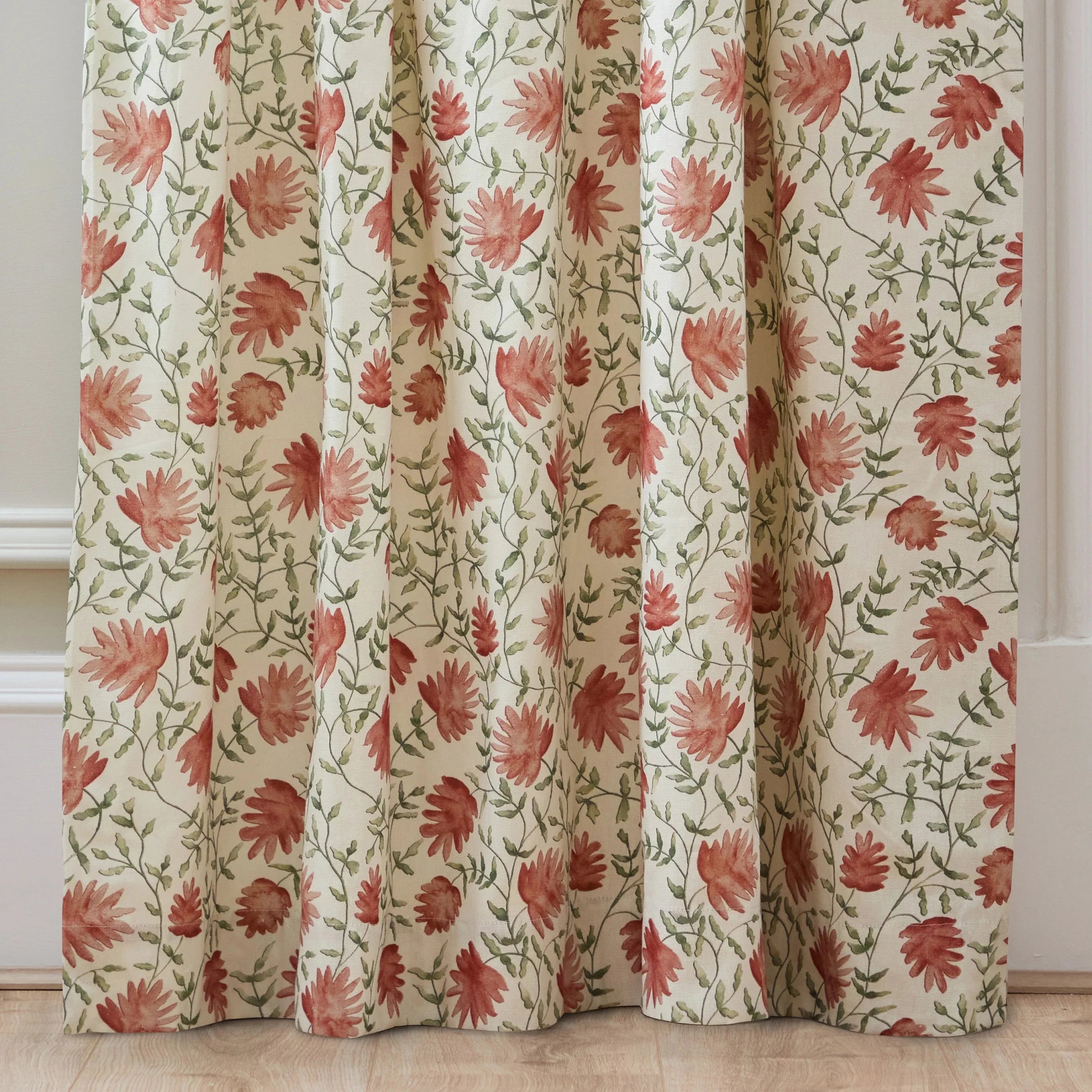 Voyage Maison (Riva Home) Voyage Maison Curtains Elai Printed Pencil Pleat Curtains Terracotta by Voyage Maison