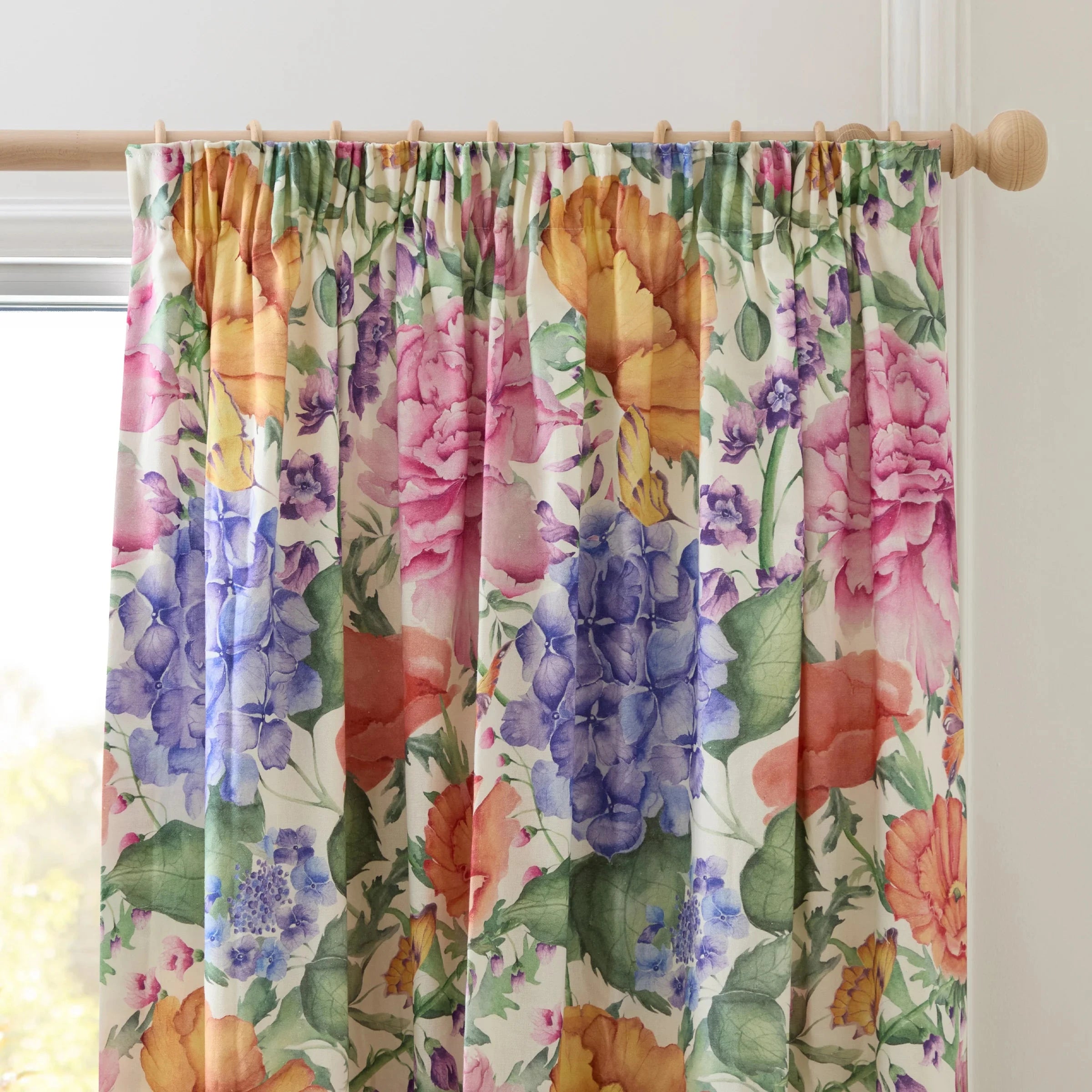 Voyage Maison (Riva Home) Voyage Maison Curtains Idalia Printed Pencil Pleat Curtains Fuchsia by Voyage Maison