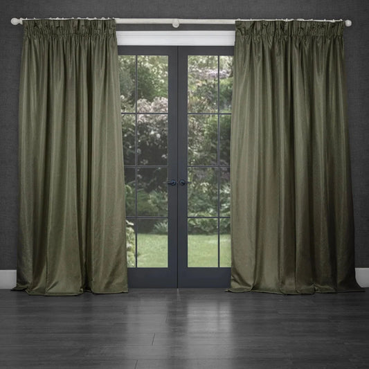 Voyage Maison (Riva Home) Voyage Maison Curtains SERENO WOVEN PENCIL PLEAT CURTAINS GRASS by Voyage Maison