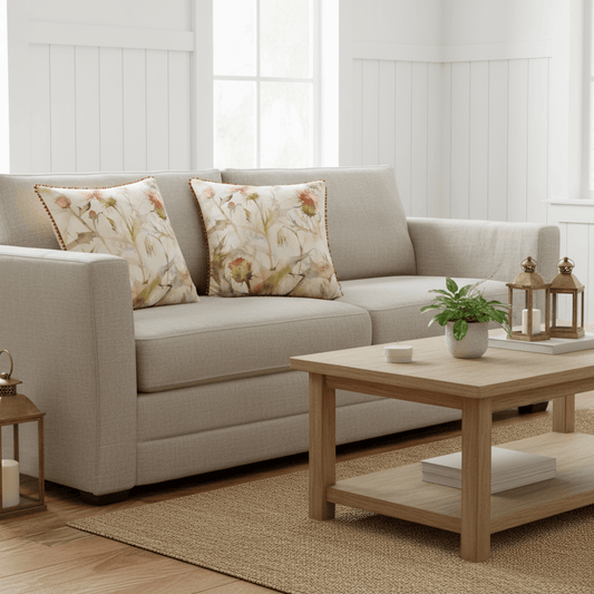 Voyage Maison (Riva Home) Voyage Maison Cushion Cirsium Printed Cushion Russet/Cream by Voyage Maison