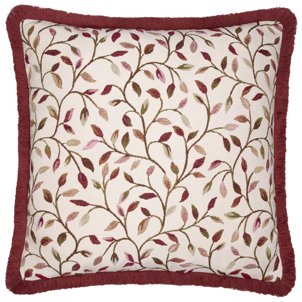 Voyage Maison (Riva Home) Voyage Maison Cushion Damson CERVINO FRINGED JACQUARD CUSHION by Voyage Maison