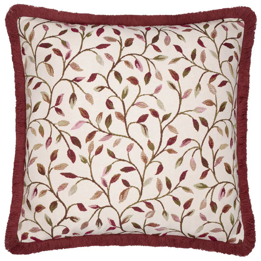 Voyage Maison (Riva Home) Voyage Maison Cushion Damson CERVINO FRINGED JACQUARD CUSHION by Voyage Maison