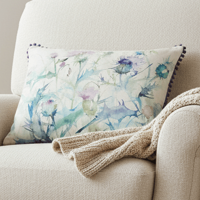 Voyage Maison (Riva Home) Voyage Maison Cushion DAMSON PRINTED FEATHER CUSHION BRISTLE by Voyage Maison