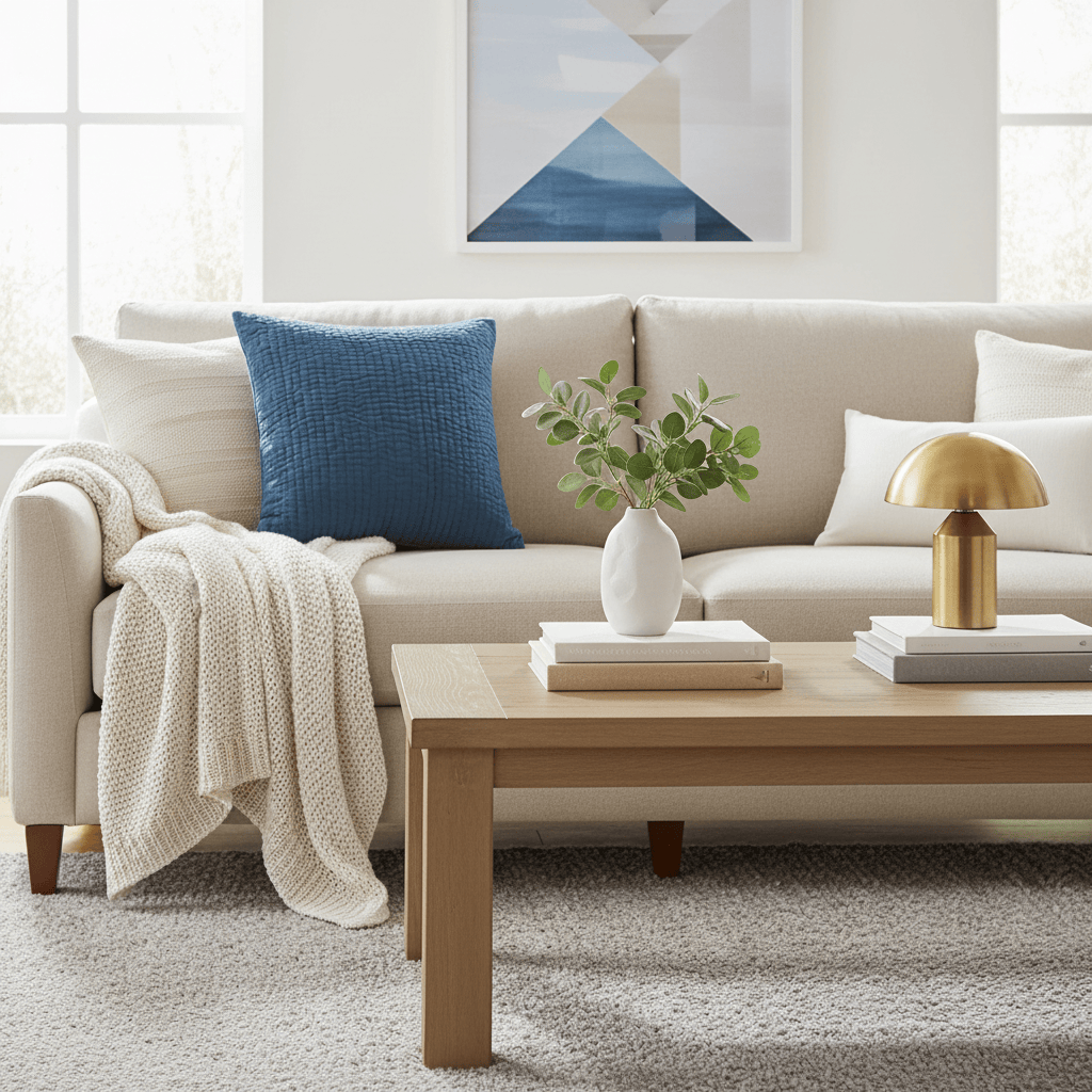 Voyage Maison (Riva Home) Voyage Maison Cushion HAZE EMBROIDERED FEATHER CUSHION BLUEBELL by Voyage Maison