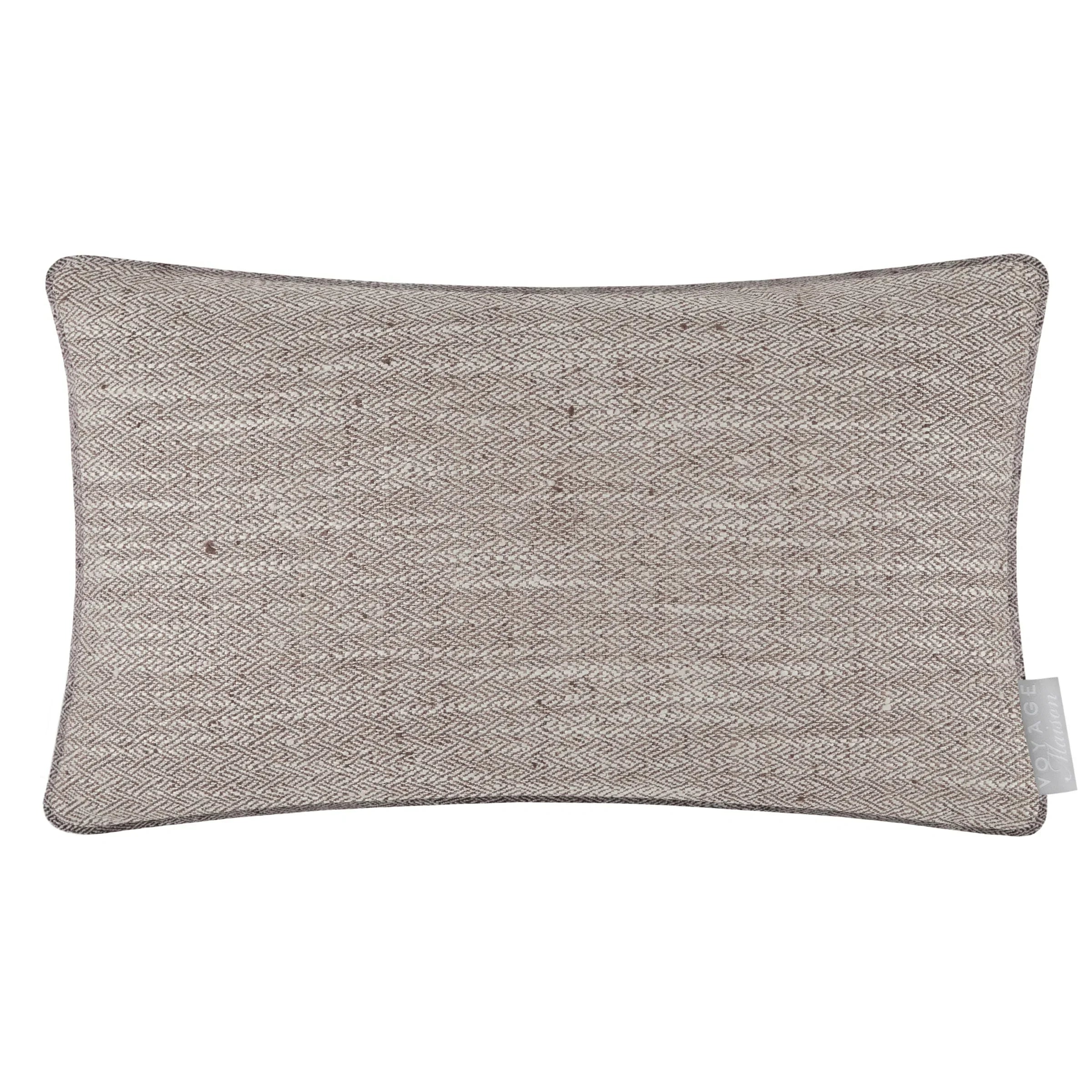 Voyage Maison (Riva Home) Voyage Maison Cushion Jedburgh Textured Woven Rectangular Cushion Nut by Voyage Maison