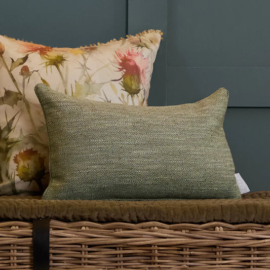 Voyage Maison (Riva Home) Voyage Maison Cushion Jedburgh Textured Woven Rectangular Cushion Sage by Voyage Maison