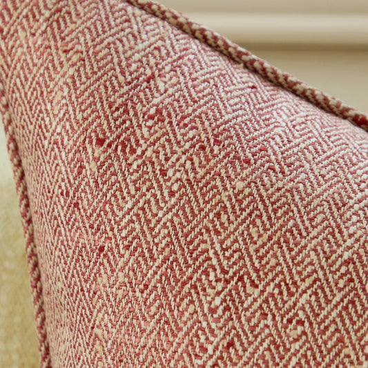 Voyage Maison (Riva Home) Voyage Maison Cushion Jedburgh Textured Woven Square Cushion Garnet by Voyage Maison