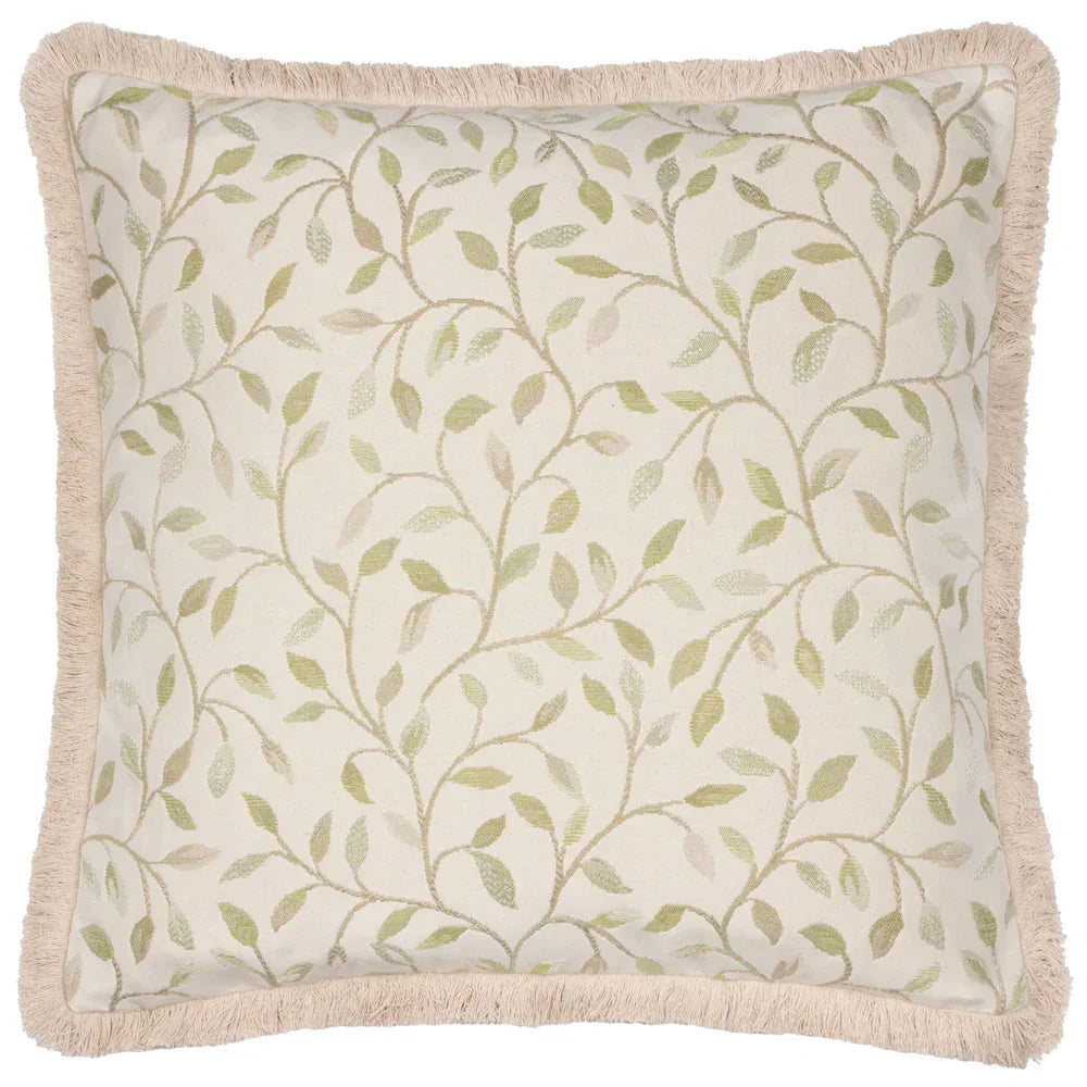 Voyage Maison (Riva Home) Voyage Maison Cushion Lichen CERVINO FRINGED JACQUARD CUSHION by Voyage Maison