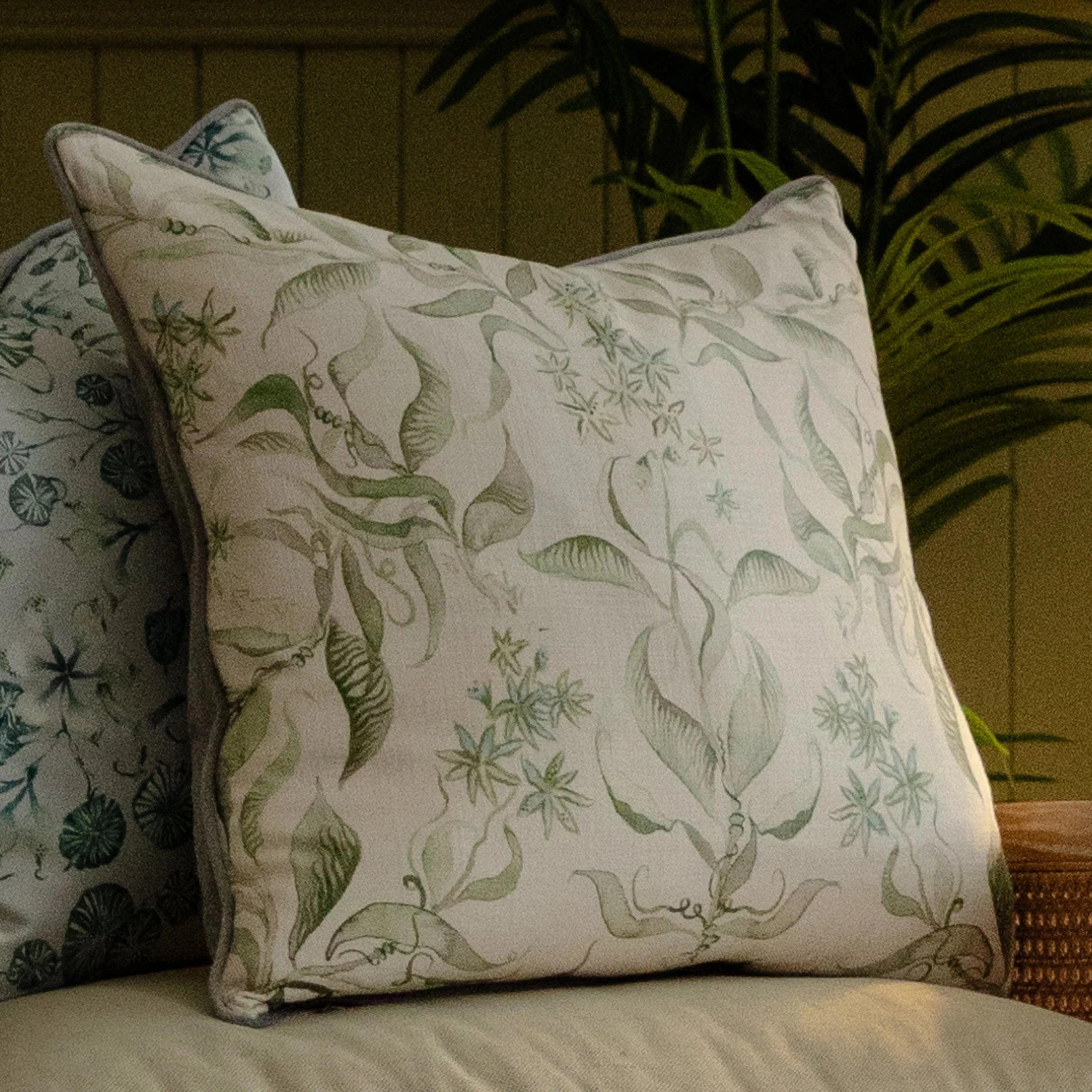 Voyage Maison (Riva Home) Voyage Maison Cushion Vine Hettie Printed Piped Cushion by Voyage Maison