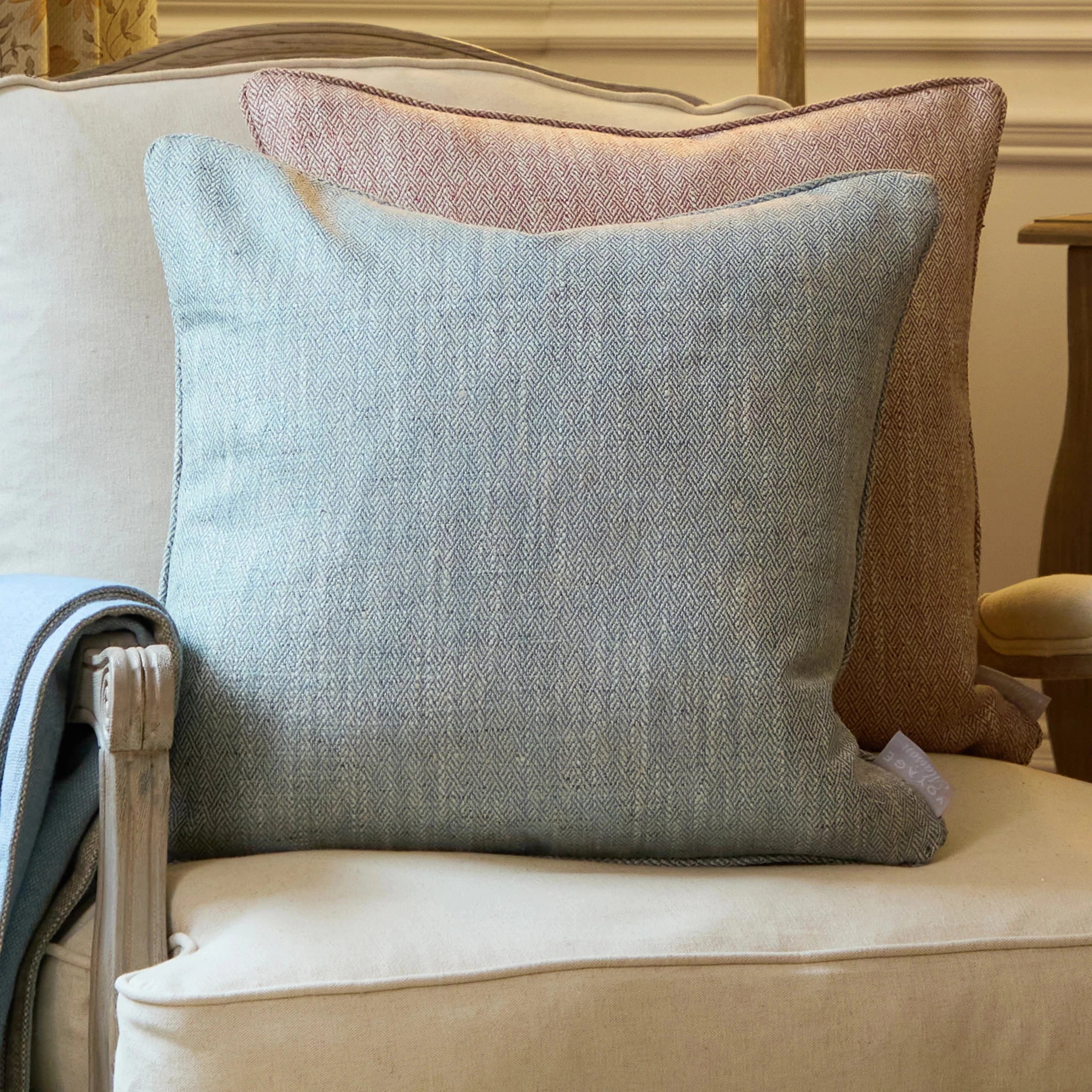 Voyage Maison (Riva Home) Voyage Maison Cushion Voyage Maison Jedburgh Textured Woven Square Cushion Teal