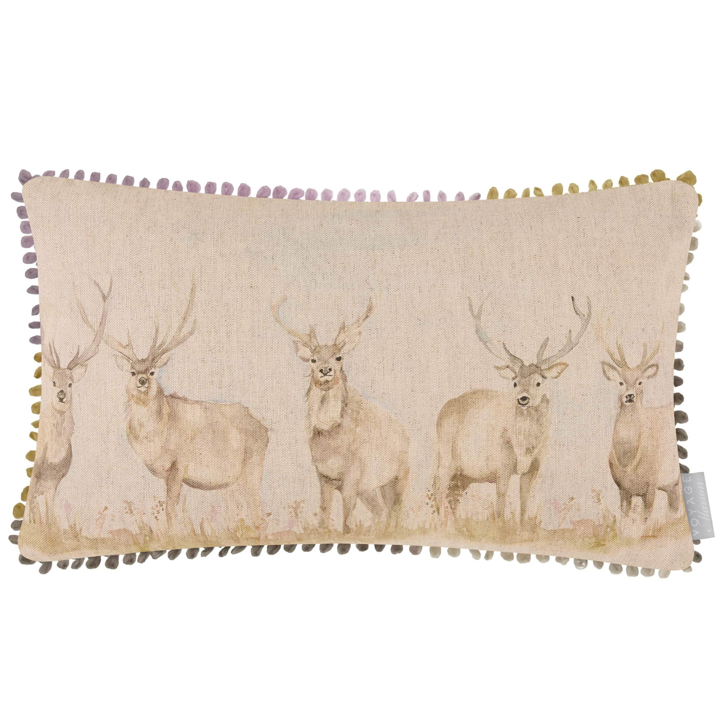 Voyage Maison (Riva Home) Voyage Maison Cushion Voyage Maison Moorland Stag Printed Cushion Natural
