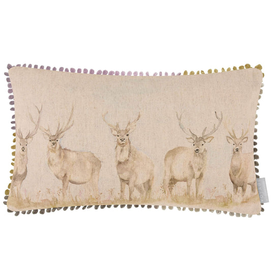 Voyage Maison (Riva Home) Voyage Maison Cushion Voyage Maison Moorland Stag Printed Cushion Natural