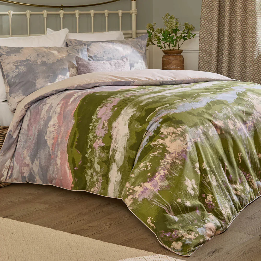 Voyage Maison (Riva Home) Voyage Maison Duvet Cover set Foinaven 100% Cotton Slub Duvet Cover Set Heather by Voyage Maison